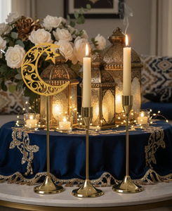 Portavelas de Metal con Caligrafía Árabe para Ramadán, Soporte Decorativo para Velas de Té, Centro de Mesa Islámico, Decoración para el Hogar, Regalo - Product Image 5