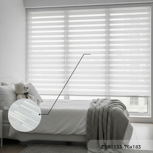 ม่านม้วนลายทางสีขาว รุ่น ZB91133 ขนาด 76x183 ซม. จากมาเลเซีย ยอดขายอันดับหนึ่ง สำหรับบ้านและสำนักงาน รับผลิตตามแบบ (OEM) ขายส่ง (B2B) รับประกันคุณภาพสูงจากซัพพลายเออร์ชั้นนำ - Product Image 1