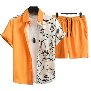 Ensemble chemise et pantalon haute visibilité pour homme, 100% polyester, design streetwear, été, haute qualité, grandes tailles, personnalisable avec votre propre logo - Product Image 2