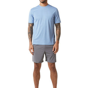 Ensemble de survêtement d'été pour homme, nouveau t-shirt à manches courtes et short respirant, ensemble 2 pièces, style imprimé tendance, ensemble sport en coton pour homme - Product Image 1