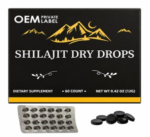 Tabletas de Shilajit Puro del Himalaya OEM para Hombres y Mujeres, Shilajit Orgánico Cosechado a 18,000 Pies de Altura, Más de 82% de Ácido Fúlvico para Reforzar el Sistema Inmunitario - Product Image 1