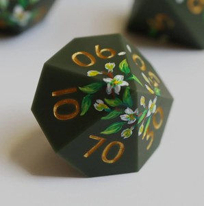 Jeu de dés en résine scintillants, polyédriques, numérotés, faits à la main, colorés, pour jeux de société - Product Image 2