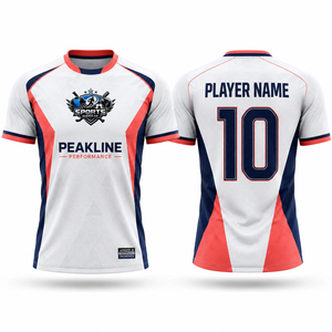 เสื้อฟุตบอลลดราคาพิเศษ สกรีนชื่อและหมายเลขผู้เล่นได้ ผ้าโพลีเอสเตอร์ถักสองชั้น พิมพ์ลายดิจิทัล ยืดหยุ่นได้ ผลิตโดยผู้ผลิต - Product Image 1