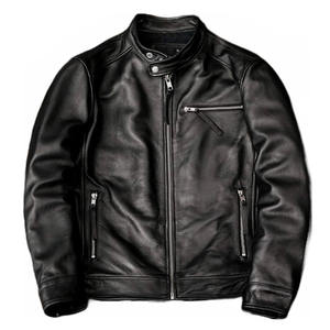 Premium Genuine Leather <b>Motorcycle</b> Jacket for Men Winter Protective Biker Wear - Product Image 1