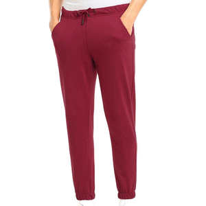Pantalones Deportivos Color Borgoña para Hombre, Cintura Elástica con Cordón, Bolsillos Laterales, Tejido Transpirable, Ropa Casual de Otoño - Product Image 6