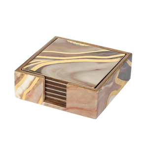 Eco-Friendly MDF Modern <b>Coasters</b> Holder Set Square Shape table Management <b>Drinks</b> <b>Coaster</b> At Affordable Budget - Product Image 1
