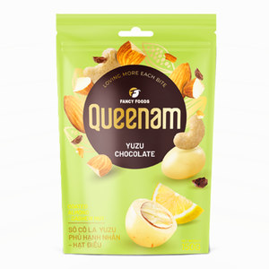 Venta al por mayor de chocolate drageado de alta calidad OEM/ODM de fábrica, 150 g, chocolate de yuzu con almendras y anacardos, snacks HALAL, ¡los más vendidos! - Product Image 1
