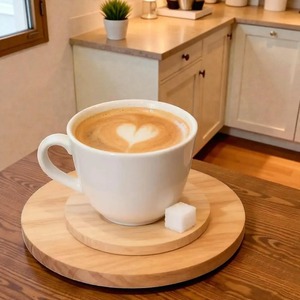 Posavasos cuadrado de madera natural de nuevo diseño, posavasos de madera para decoración del hogar, posavasos ecológico de madera maciza natural. - Product Image 3
