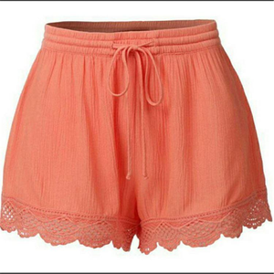 Nuevos Pantalones Cortos Deportivos de Cintura Alta para Mujer, Color Sólido, Estilo Europeo y Americano, con Banda en la Cintura - Product Image 3