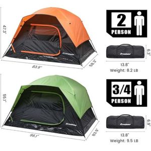 USA Warehouse 2026 Summer Hot Sale Orange <b>Camping</b> Tent Rainproof and Waterproof Windproof and Cold-resistant - Product Image 6