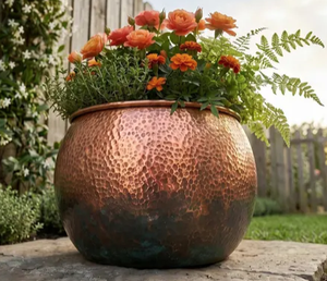 Jardinière décorative en métal de qualité supérieure, pot à fleurs moderne pour intérieur et extérieur, élégant, écologique, stylé, pour jardin, balcon, décoration de la maison. - Product Image 1