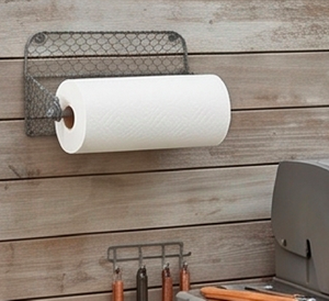 Pure Iron Wire Paper Towel Holder Attractive Design Wall Mounted Paper Towel Holder For <b>Bathroom</b> <b>Accessories</b> And Kitchen Use - Product Image 3