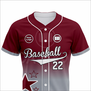 Wholesale High Performance Summer <b>Baseball</b> Uniform <b>Set</b> Custom Sublimated Jersey Half Front Breathable Lightweight Team - Product Image 4
