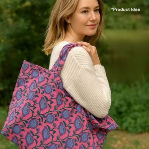 Tela de Algodón Puro con Estampado a Mano de Jaipur, Estilo Boho, Hecha a Mano por Artesanos, Ecológica, Sostenible, Duradera y Suave, Apta para Lavado a Máquina - Product Image 1