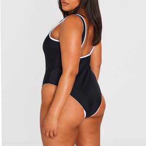 Maillot de bain une pièce grande taille personnalisé pour femme, décolleté plongeant, dos nu, vente chaude, pour fabricants - Product Image 3
