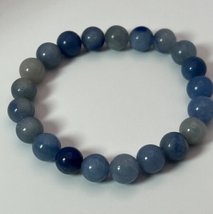Natural Blue Aventurine Ball-Shaped <b>Beaded</b> <b>Bracelet</b> for Healing Reiki Energy Jewelry Gift 8mm Wholesale - Product Image 4