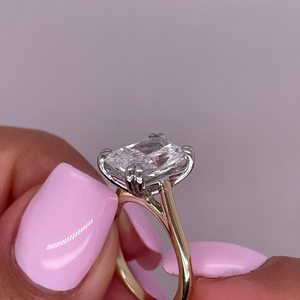 IGI Certified 2 Carat Radiant cut lab <b>Diamond</b> <b>Ring</b> Solid Gold Teardrop Solitaire Engagement <b>Ring</b> - Product Image 2