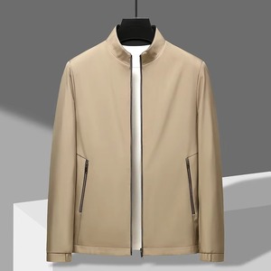 Veste d'affaires pour hommes d'âge moyen, style col montant, décontractée, printemps et automne, avec logo personnalisé OEM - Product Image 4