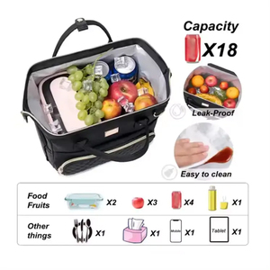 Sac isotherme portable multi-poches, étanche, en polyester durable, pour le camping, les pique-niques et les repas. - Product Image 4