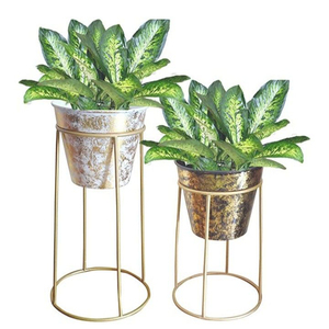 Maceta con Soporte, Diseño Martillado, Juego de Macetas, Decoración de Piso, Macetas de Interior de Alta Calidad con Soporte, Precio al por Mayor - Product Image 3