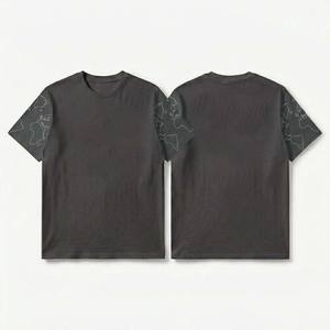 T-shirt uni pour homme, manches courtes, coton biologique, couleur unie, tee-shirt basique pour l'Europe et les États-Unis, t-shirts pour homme - Product Image 3