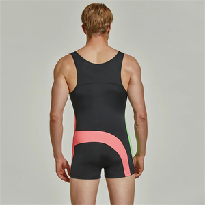 Singlet de Lucha Unisex Ajustado con Degradado Marrón Dorado, Estampado por Transferencia, Logotipo Frontal, Nylon Transpirable de 160g para Combate - Product Image 2