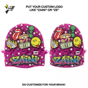 หมวกบีนนี่ ZAINI 180 GSM พรีเมียม อะคริลิค อินเตอร์ล็อค ลายตัวอักษร สำหรับผู้ใหญ่ ใส่ได้ทั้งชายและหญิง ฤดูหนาว หลากสี ถักด้วยคอมพิวเตอร์ - Product Image 6