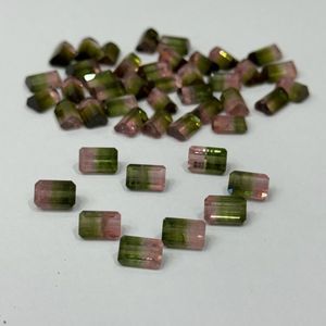 Turmalina Bicolor Natural de Afganistán, Corte Octogonal, Calidad AAAA, Certificada por IGI, Piedra Preciosa Calibrada al por Mayor para Joyería - Product Image 1