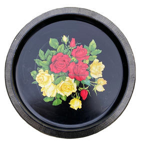 Support de plateau de service à dessert de qualité supérieure en noir imprimé à la main avec un design moderne, parfait pour le service alimentaire à l'hôtel et au restaurant - Product Image 1