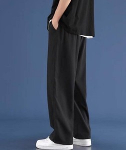 Pantalones de Traje de Pierna Ancha para Hombre, Ligeros, 100% Algodón, de Cintura Media, Finos, Estilo Casual de Negocios, de Secado Rápido, Ecológicos, con Cierre de Cremallera - Product Image 1