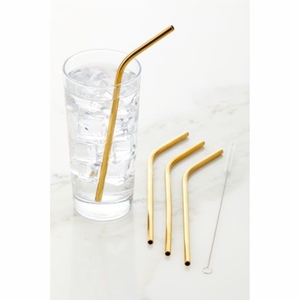 Eco-Friendly <b>Reusable</b> Pure Copper <b>Straws</b> Set Metal Drinking <b>Straw</b> Copper <b>Straw</b> for Cocktails & Juice Copper <b>Straw</b> For Home - Product Image 2