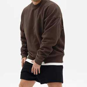 Sweat-shirt à capuche pour homme, coupe ample, col rond, en tissu éponge d'hiver, avec impression et broderie personnalisées, style streetwear - Product Image 3