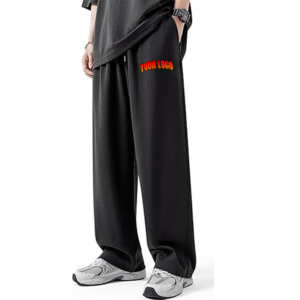 Pantalones Deportivos de Hombre Estilo Streetwear, Joggers con Diseño de Grafiti y Salpicaduras de Pintura, Logotipo Personalizado, 100% Algodón, Corte Acampanado - Product Image 4