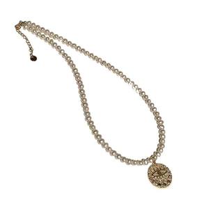 Collar de Perlas de Agua Dulce con Cadena de Clavícula de Perlas Pequeñas y Moneda de Oro Retro de Alta Calidad, Cadena para Suéter con Ojo de Diablo - Product Image 5