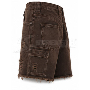 Distressed Shorts Breathable Fabric Distressed Shorts For Hot Weather Outdoor Activities And Casual Use - Product Image 6