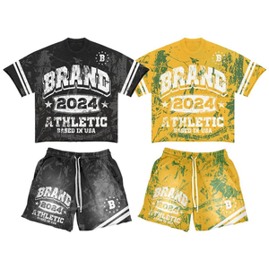 Survêtement léger pour homme en velours tissé 100% coton |   Vêtements de jogging pour l'entraînement d'automne |   Conception personnalisée imprimée à l'écran sur soie OEM - Product Image 1