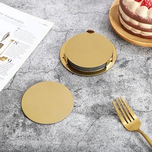 Round Coaster for <b>Table</b> Stylish Drink Coasters for Home Office - Product Image 4