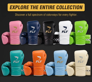 Gants de boxe de luxe professionnels pour la lutte, fabrication OEM personnalisée, cuir rouge, or, blanc, durables, haute performance, pour le sparring - Product Image 4