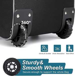 Bolsa de Lona con Ruedas para Equipo de Béisbol, Personalizable con Logotipo, Grande, Impermeable 600D, 50-70L, Unisex, para Bates, Guantes y Cascos - Product Image 4