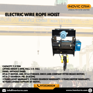Máquina de Cabrestante Eléctrico de 7.5 TON de Capacidad, Longitud Total 5518mm, Cable de Elevación de 30 M (Diámetro 20mm), Motor Rotorq, Freno de Disco ABB DC - Product Image 2