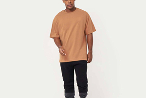 เสื้อยืดแฟชั่นใหม่ผู้ชาย ผ้าฝ้าย 100% สไตล์วินเทจ ซักแล้ว น้ำหนัก 250gsm เนื้อเจอร์ซีย์หนา สีพื้น ไซส์ใหญ่ - Product Image 3