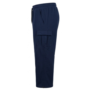 Pantalones Deportivos Cargo Azul Marino para Hombre, Cintura Elástica con Cordón, Múltiples Bolsillos, Joggers Casuales de Punto, Ropa de Otoño - Product Image 4