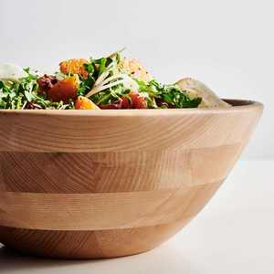 Bol à salade en bois d'acacia Mangowood 9 pouces, style rustique, pour mélanger légumes, fruits, céréales, pâtes, décoration maison, bol en bois. - Product Image 6
