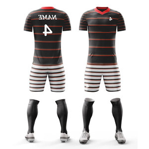 Sportswear Set Design Your Own Soccer Wear Suit <b>Compression</b> Short Sleeve T-Shirt with Shorts Set Full Kit Football Uniform Set - Product Image 4