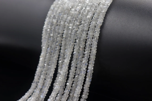 Cuentas Rondelle facetadas de piedra lunar arcoíris Natural 4,5mm arcoíris de fuego para la fabricación de joyas - Product Image 5