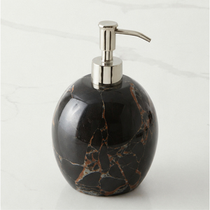 Distributeur de savon en marbre noir de luxe avec pompe en métal, flacon de lotion pour accessoires de salle de bain d'hôtel cinq étoiles à prix raisonnable - Product Image 3