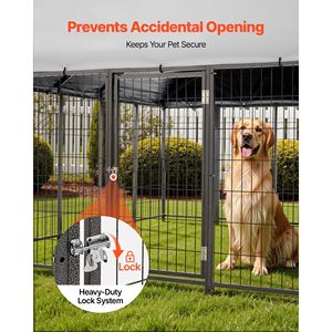 Grande Recinto per Cani da Esterno 9.8 X 9.8 X 5.4 ft, Resistente ai Raggi UV, Impermeabile, con Chiusura Sicura per Cani all'Aperto, Cuccia per Cani - Product Image 5