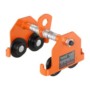 Carro manual de aleación de acero de alta resistencia, capacidad de carga de 1100 libras/0,5 toneladas, 8 \ ", ruedas dobles, elevador de construcción de viga en I ajustable - Product Image 1
