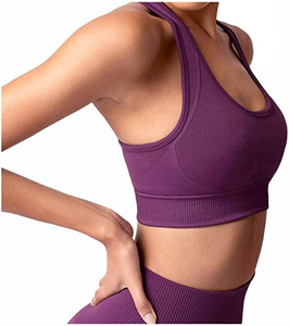 Conjuntos deportivos sin costuras para mujer, ropa de entrenamiento de alta elasticidad para correr, Top corto para Fitness, pantalones de Yoga, traje de Fitness para mujer - Product Image 3
