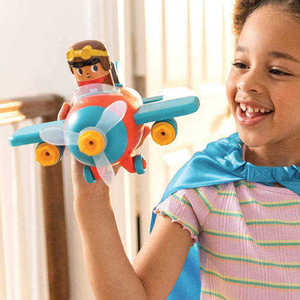 Jouet éducatif Bolt Buddies Plane en plastique, vente en gros, design multicolore, emballage convivial, jouets fabriqués au Vietnam - Product Image 1